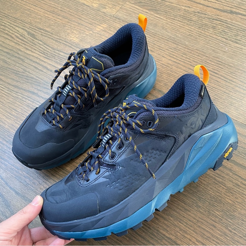 HOKA Kaha Low GTX Black Iris/Moroccan Blue Women's size 9 B